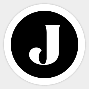 J (Letter Initial Monogram) Sticker